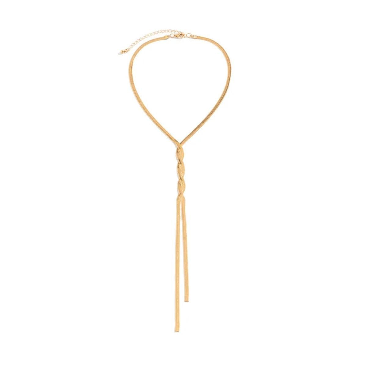 Adjustable Long Snake Chain Necklace For Women