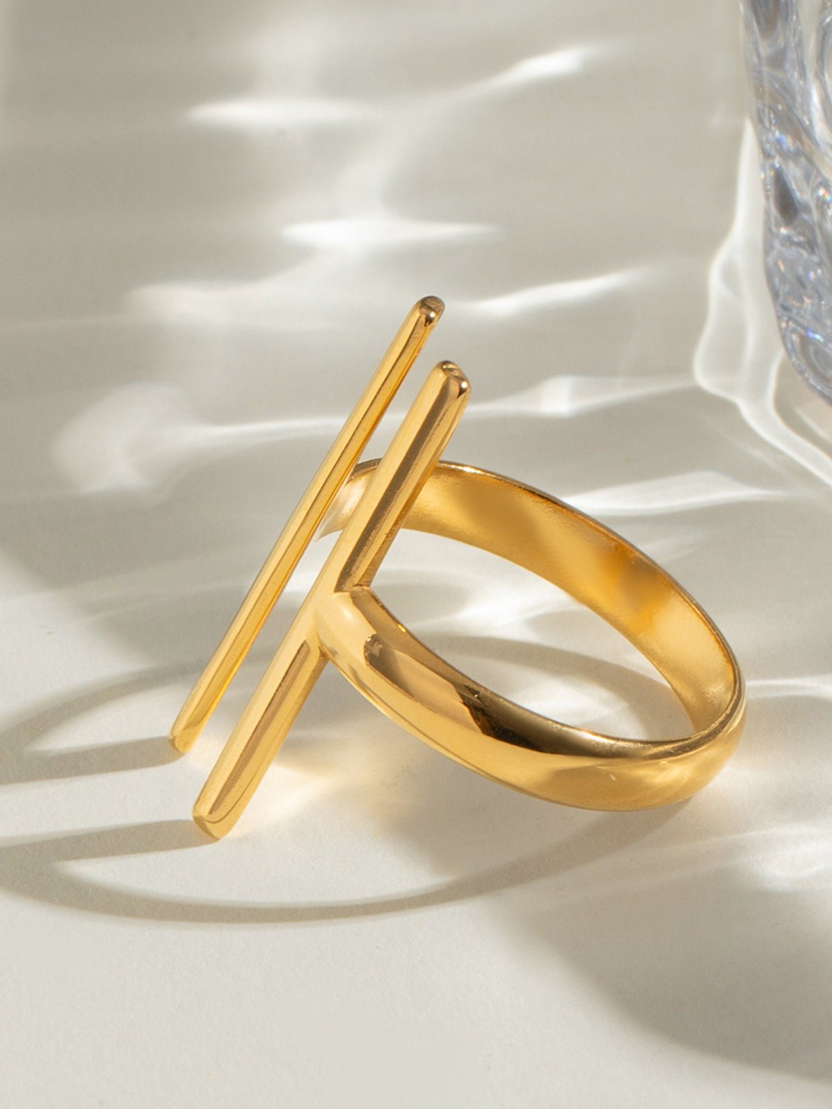 Contemporary Gold-Tone Ring