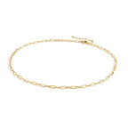 Gold Plated Oval Link Necklace