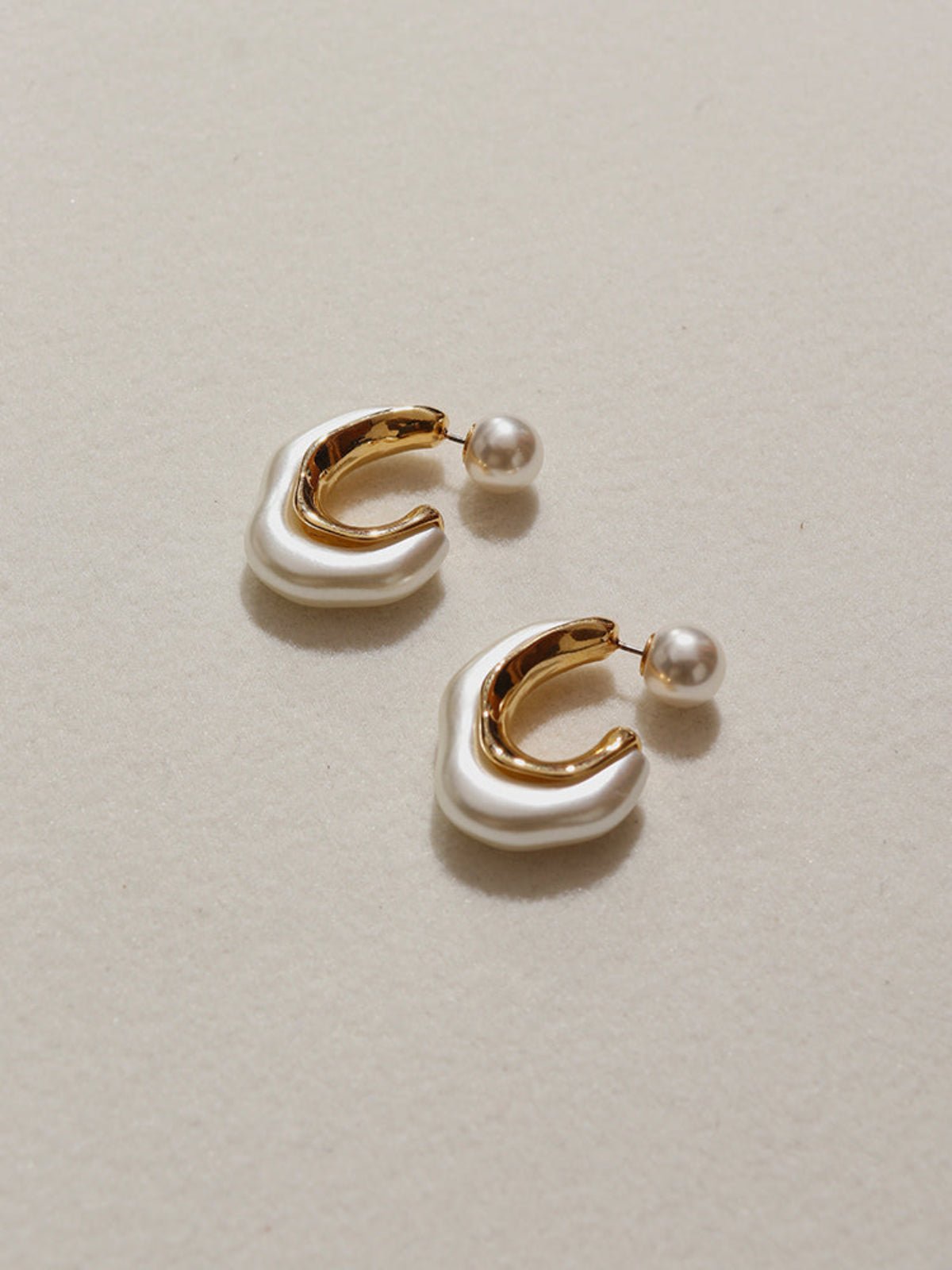 Gold Plated Pearl Earrings