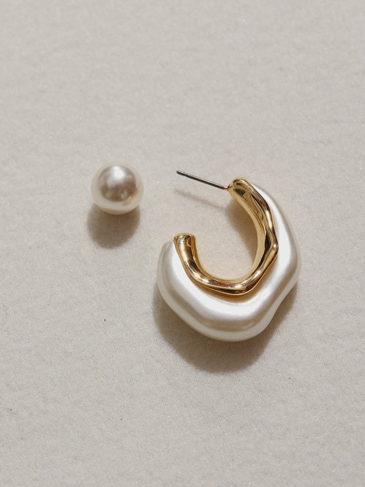 Gold Plated Pearl Earrings
