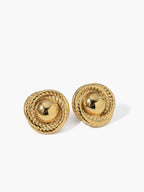Gold Plated Round Earrings