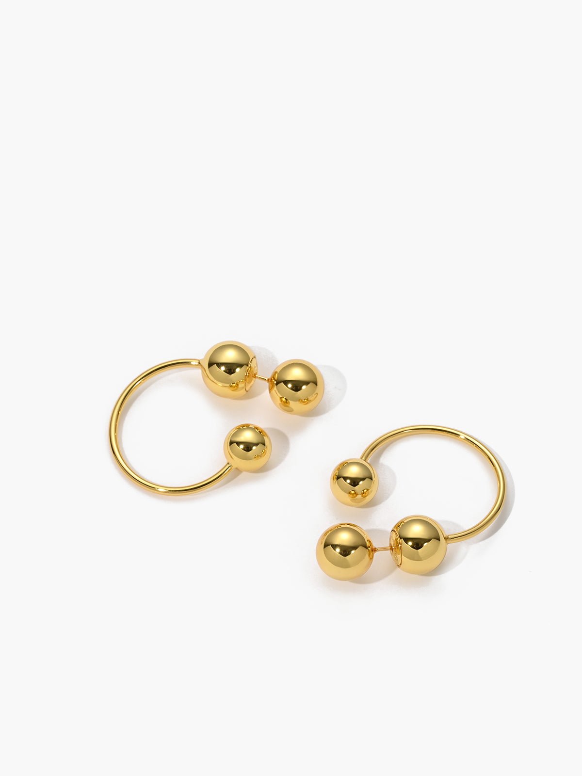 Gold Plated Stud Hoop Earrings