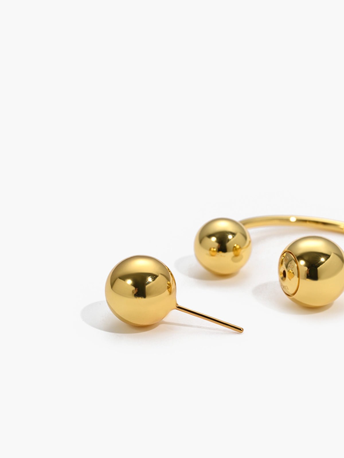 Gold Plated Stud Hoop Earrings