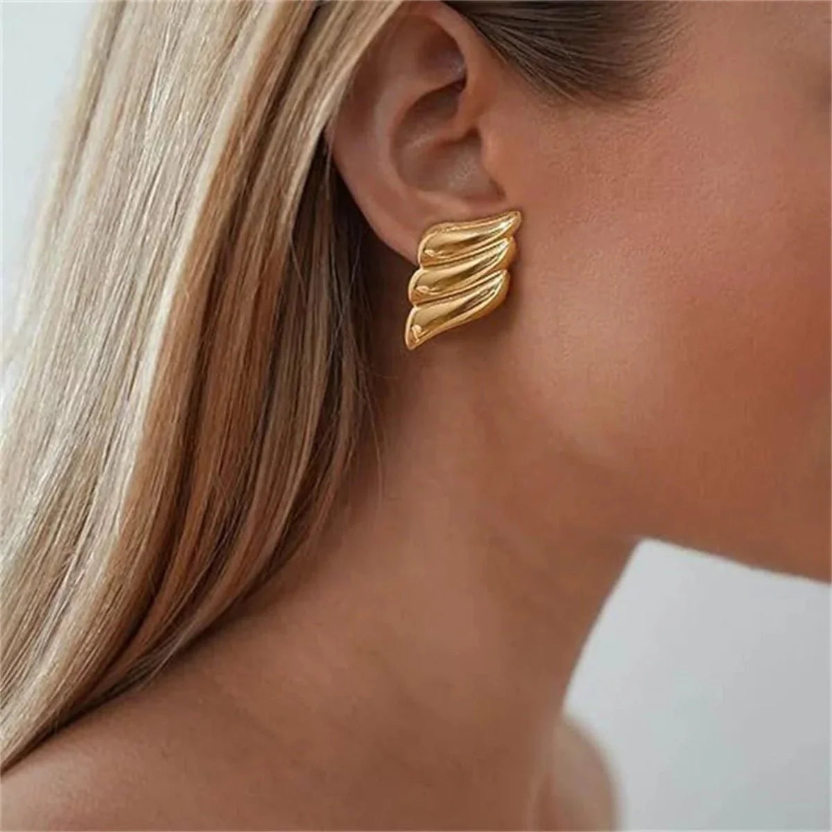 Gold Plated Wing Earrings
