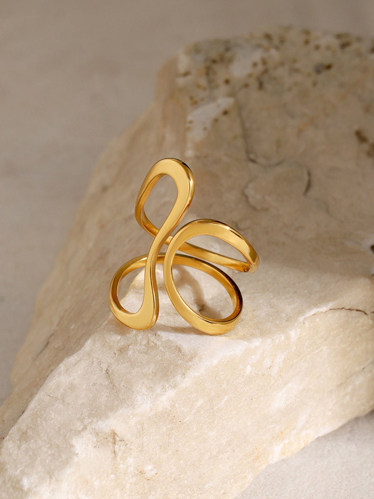 Gold-Tone Asymmetrical Open Ring