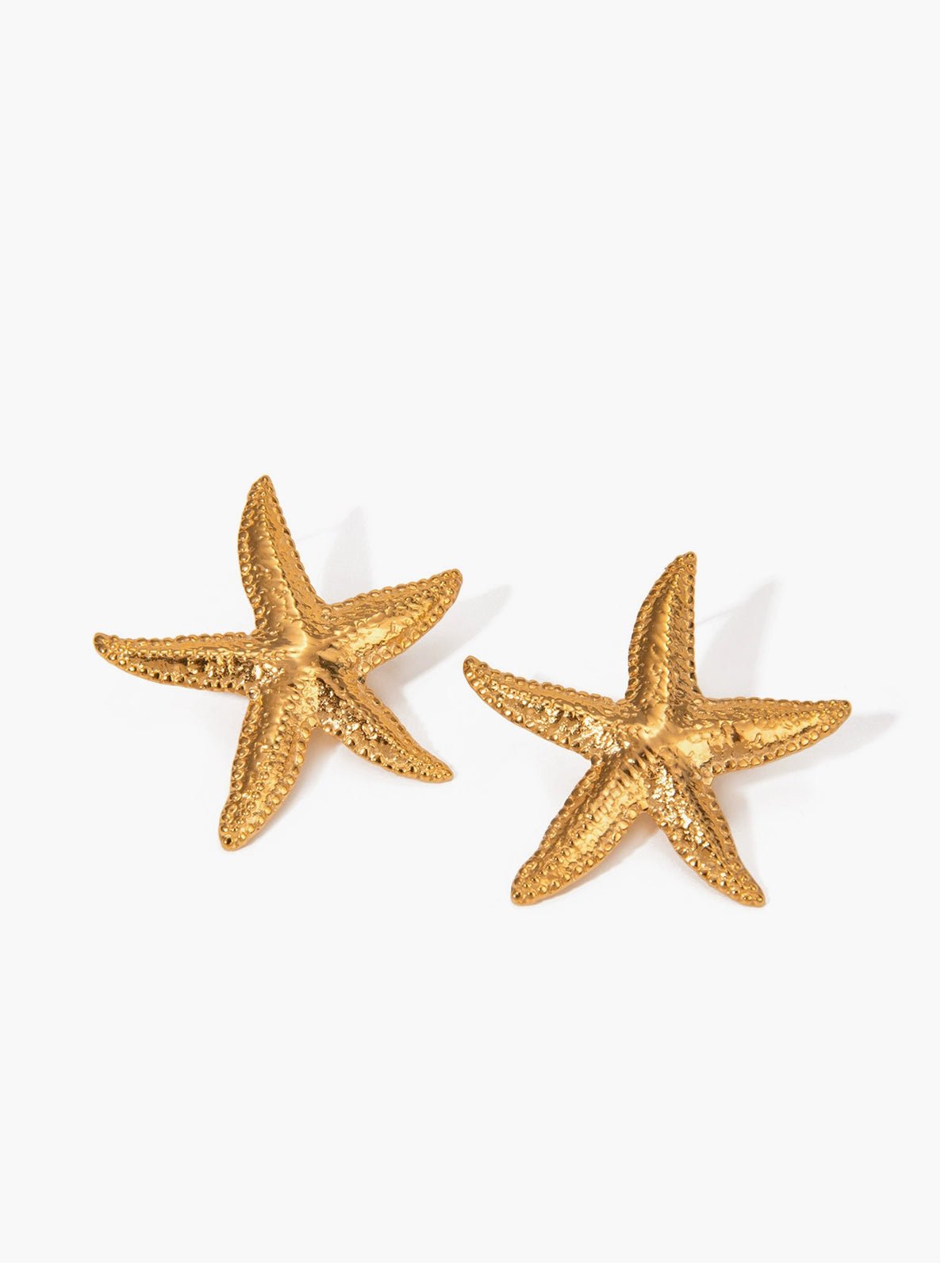 Gold-Tone Starfish Stud Earrings