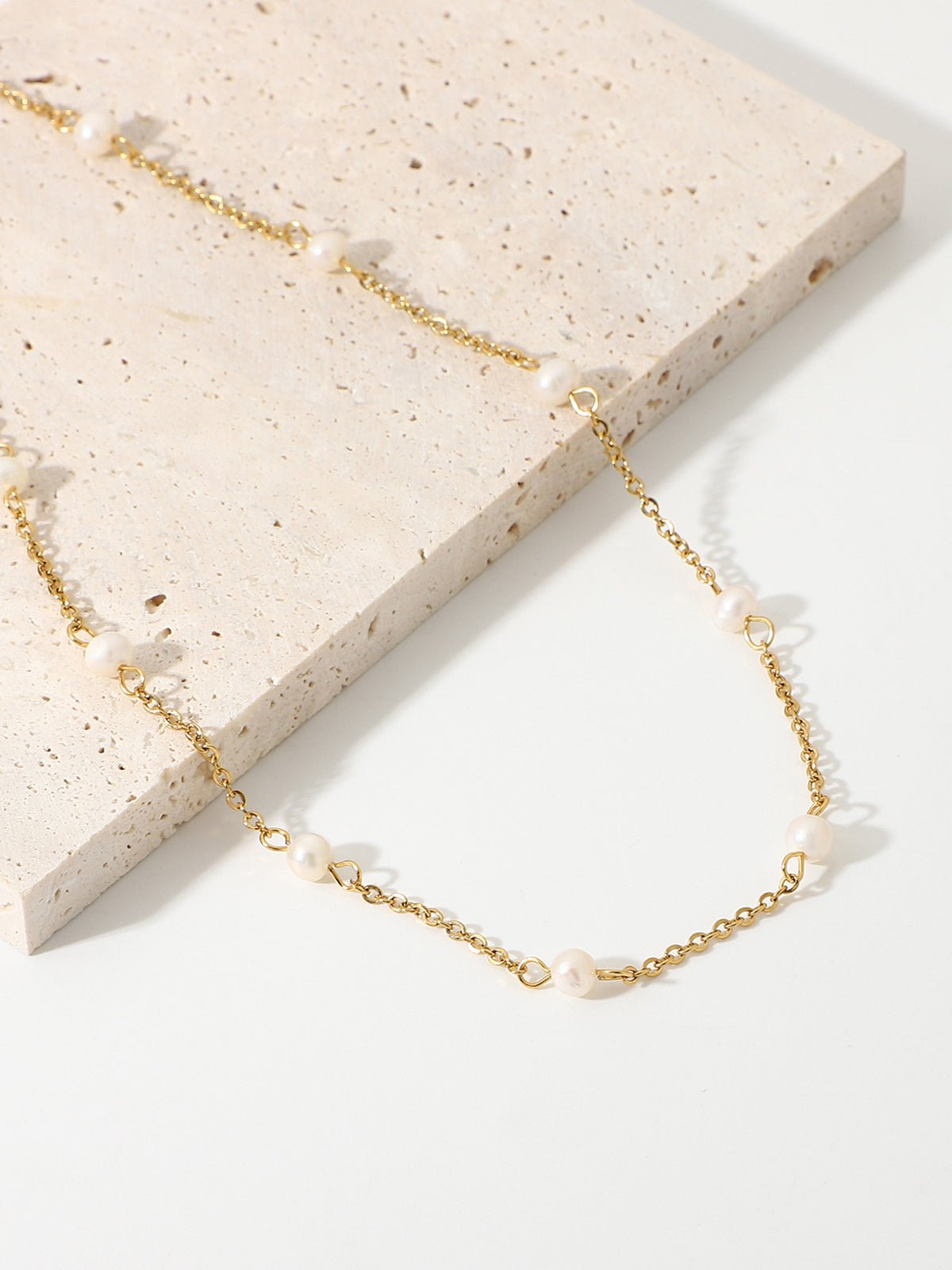 Pearl Gold-Tone Chain Necklace