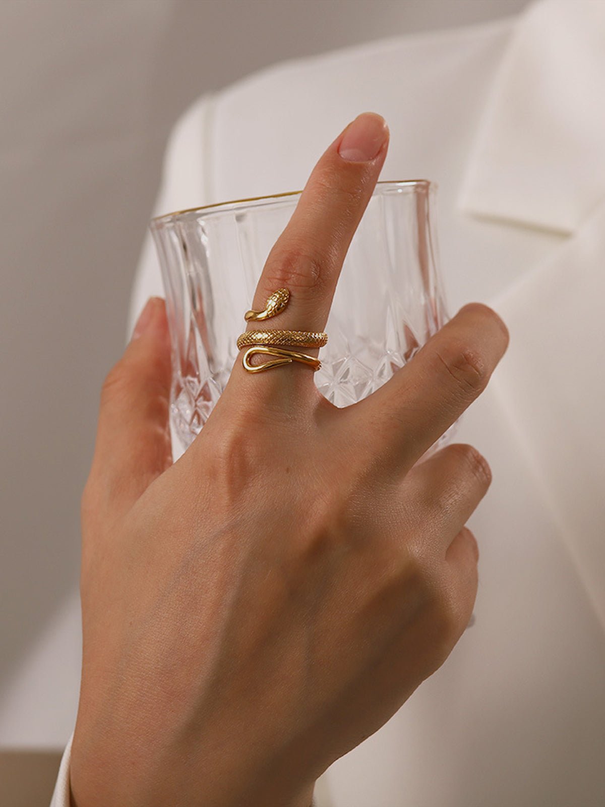 Serpent Gold-Tone Ring